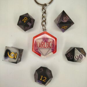 Warlock kulcstartó - Fehér-vörös