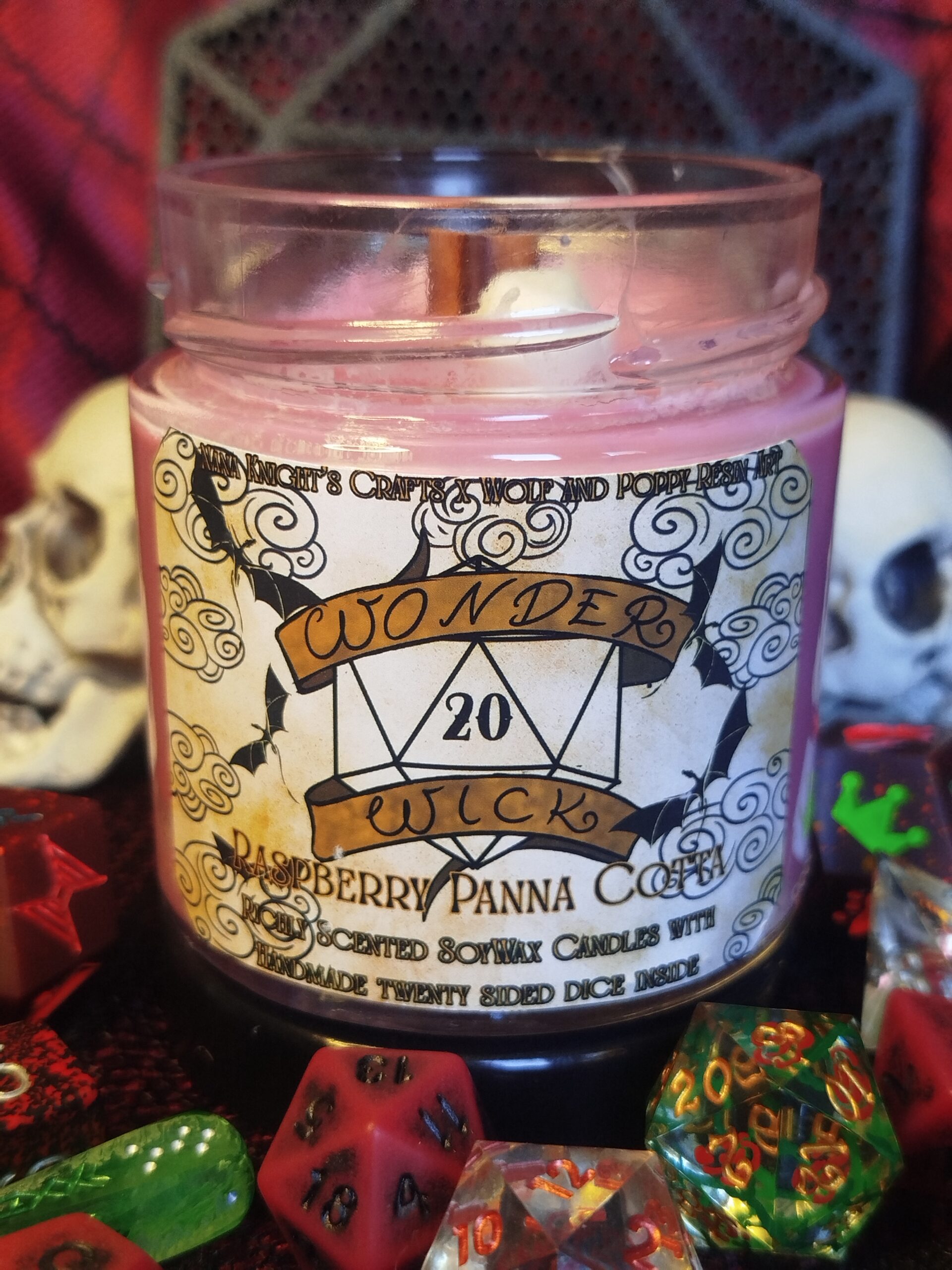 Wonder Wick - Málnás Panna Cotta - ajándék D20 kockával