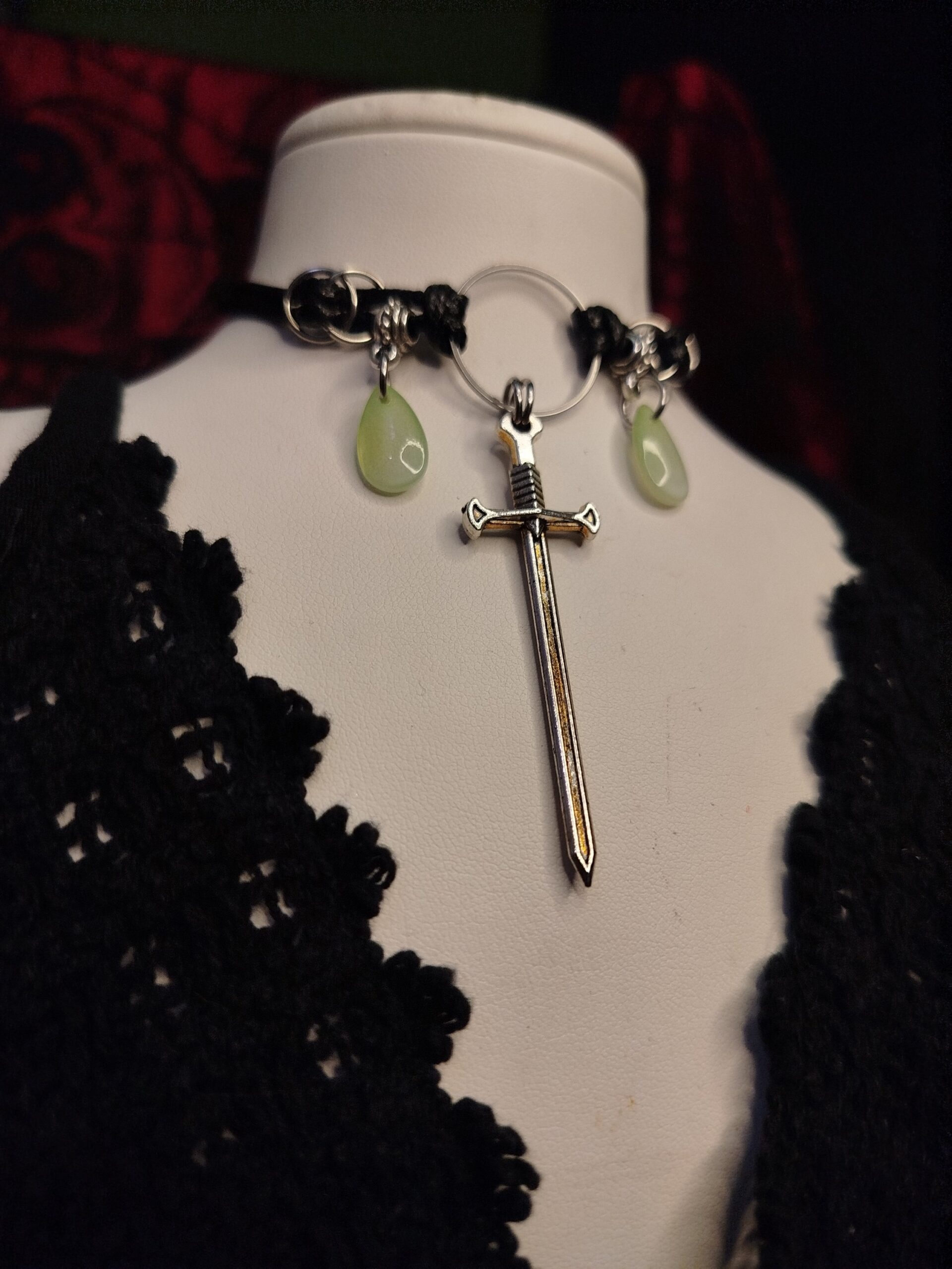 Druida Nemesacél műbőr choker és nyaklánc egyben - Image 3