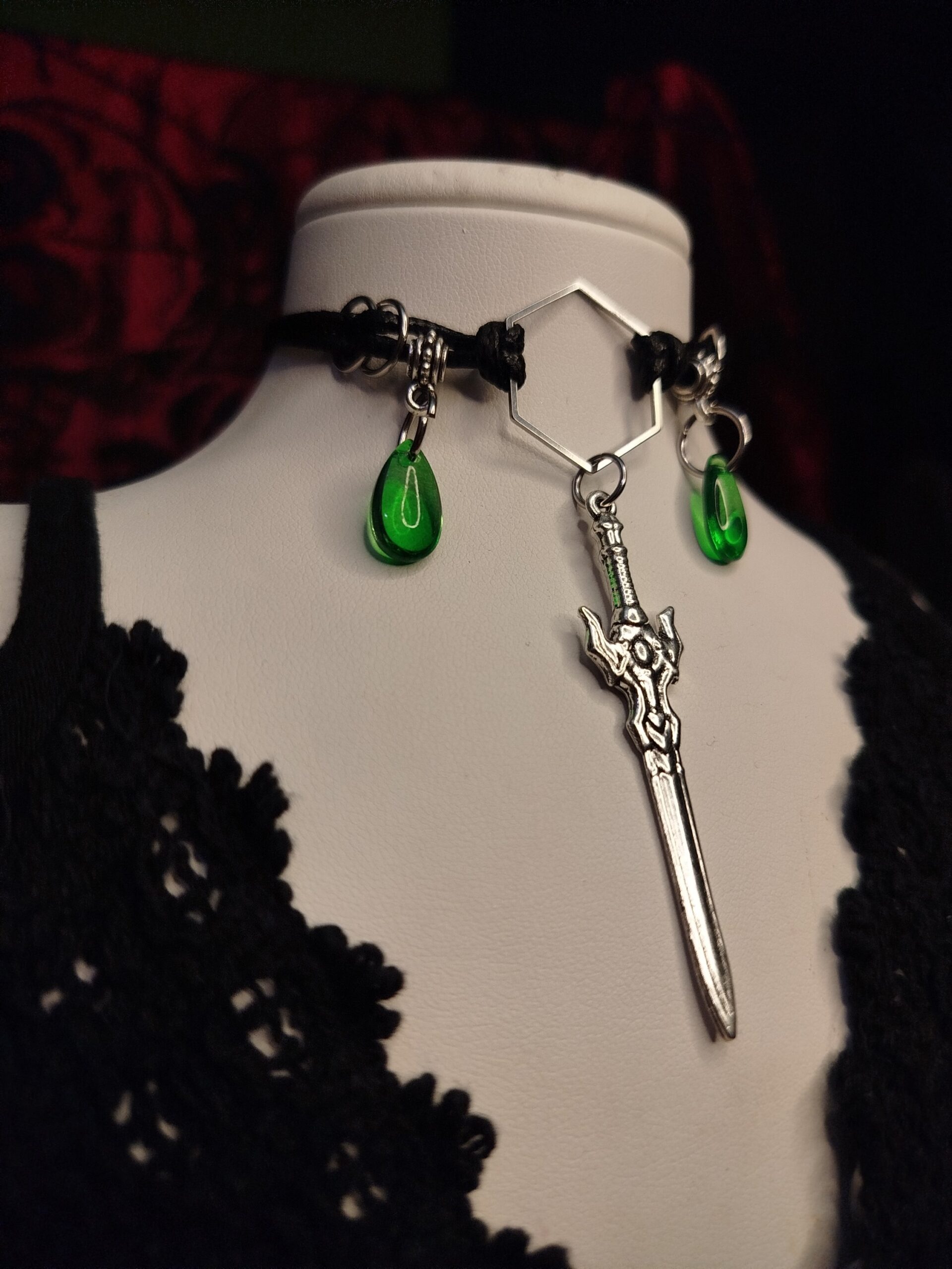 Woodelf Nemesacél műbőr choker és nyaklánc egyben - Image 3