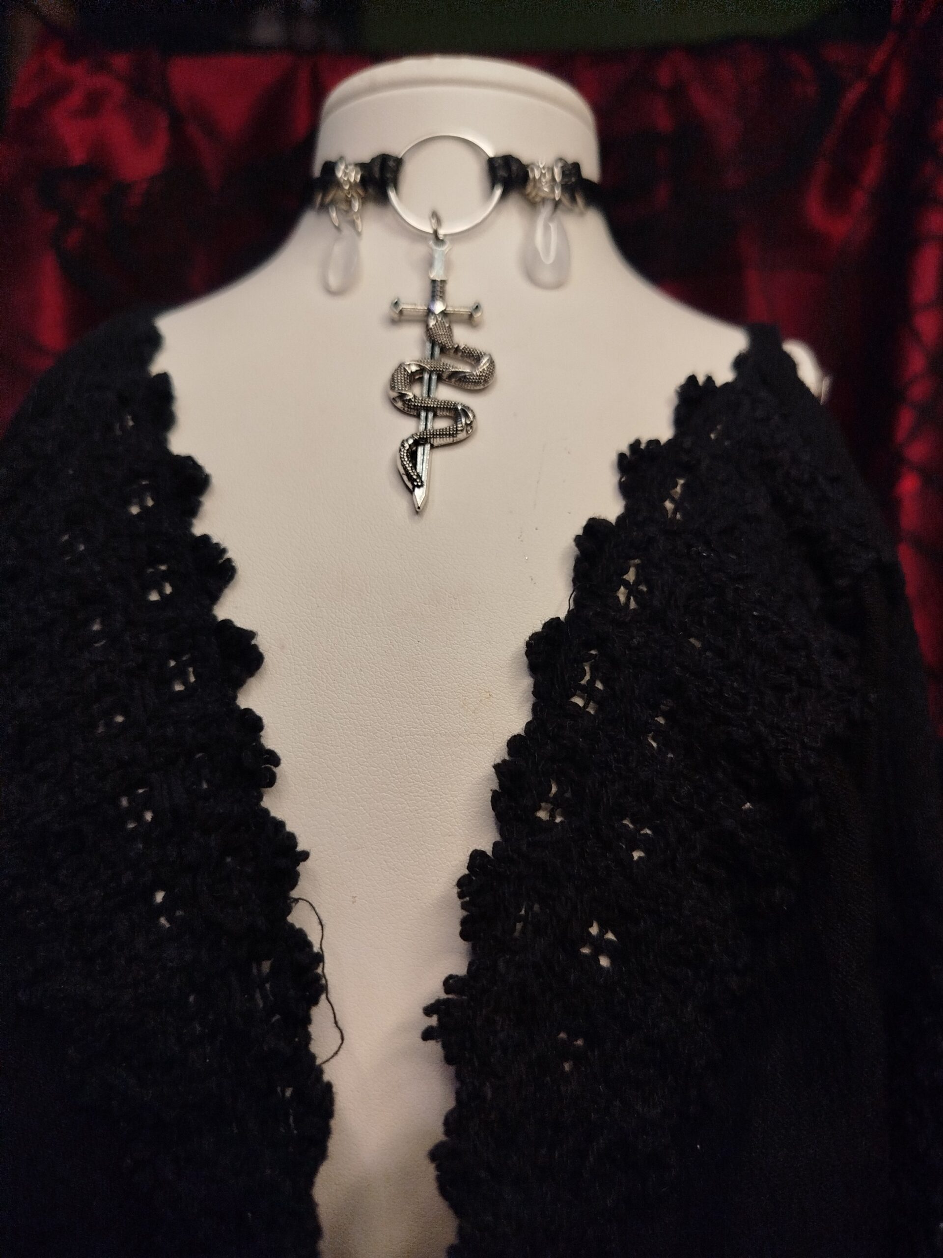 Cottonmouth Nemesacél műbőr choker és nyaklánc egyben - Image 5