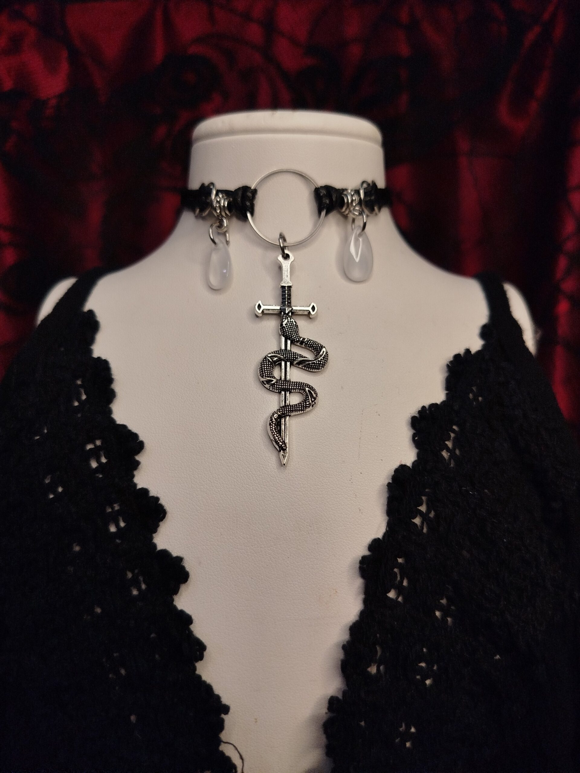 Cottonmouth Nemesacél műbőr choker és nyaklánc egyben - Image 6