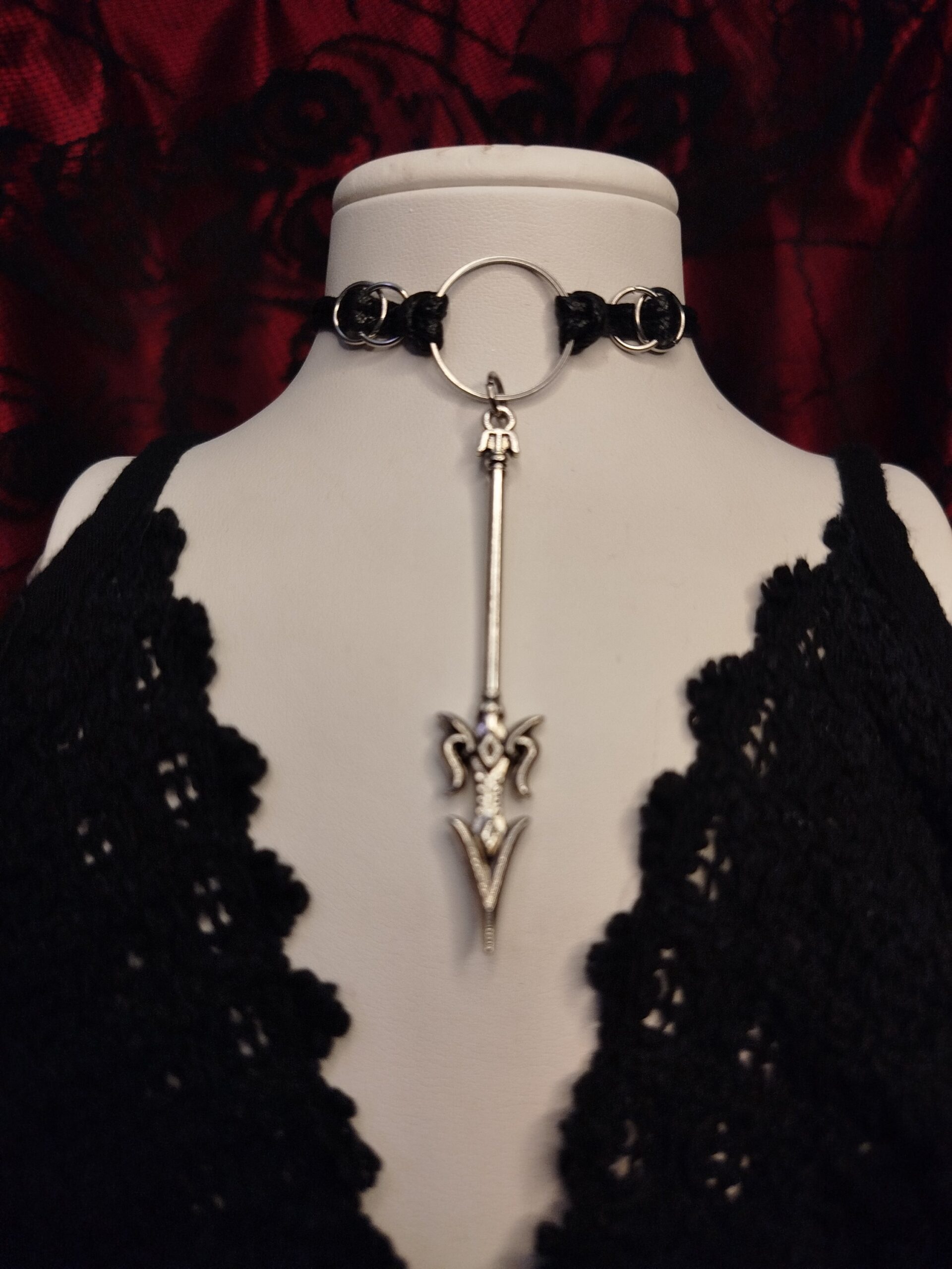 Triton Nemesacél műbőr choker és nyaklánc egyben - Image 2