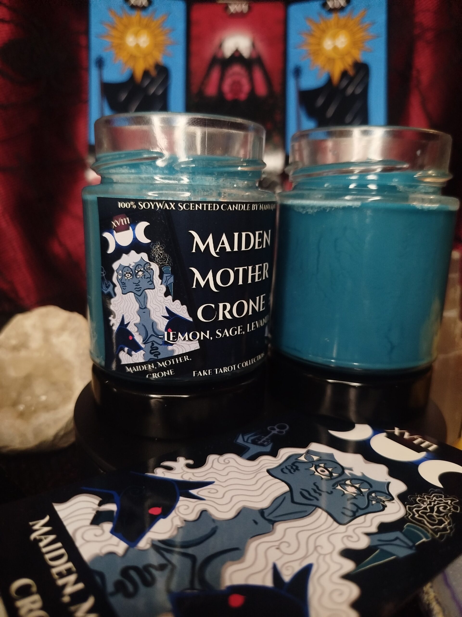 Maiden Mother Crone - Hekaté, azaz a Hold - szójaviasz illatgyertya a Hamis Tarot Kollekcióból - Image 3