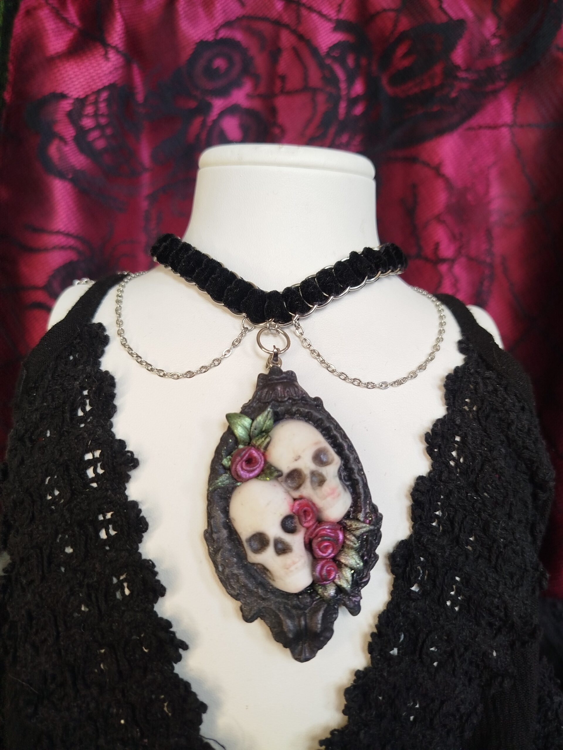 Camilla - Fémmel fonott bársony choker - Image 2