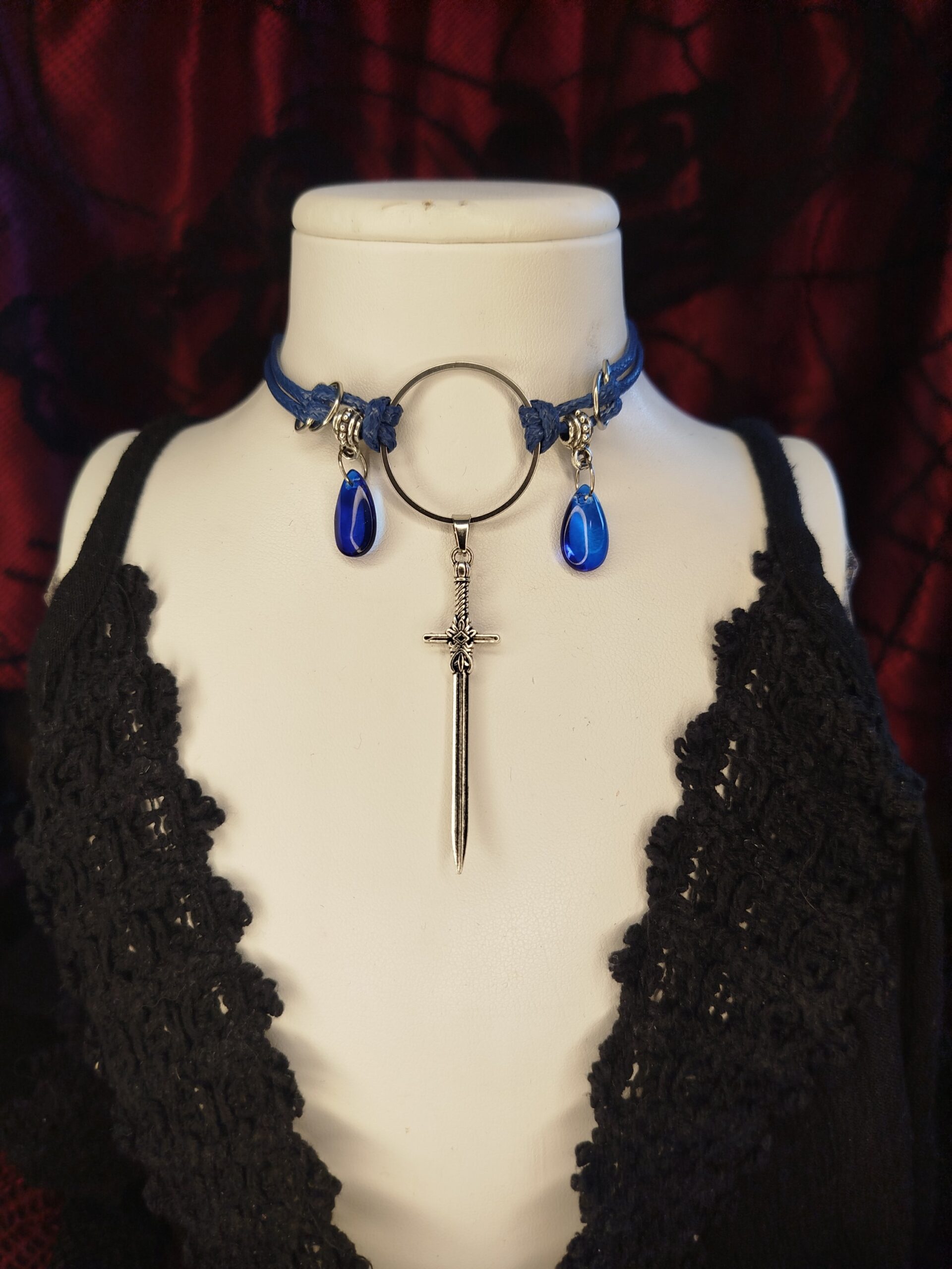 Finesse (óceán) Nemesacél műbőr choker és nyaklánc egyben - Image 2