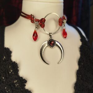 Enchantress Nemesacél műbőr choker és nyaklánc egyben