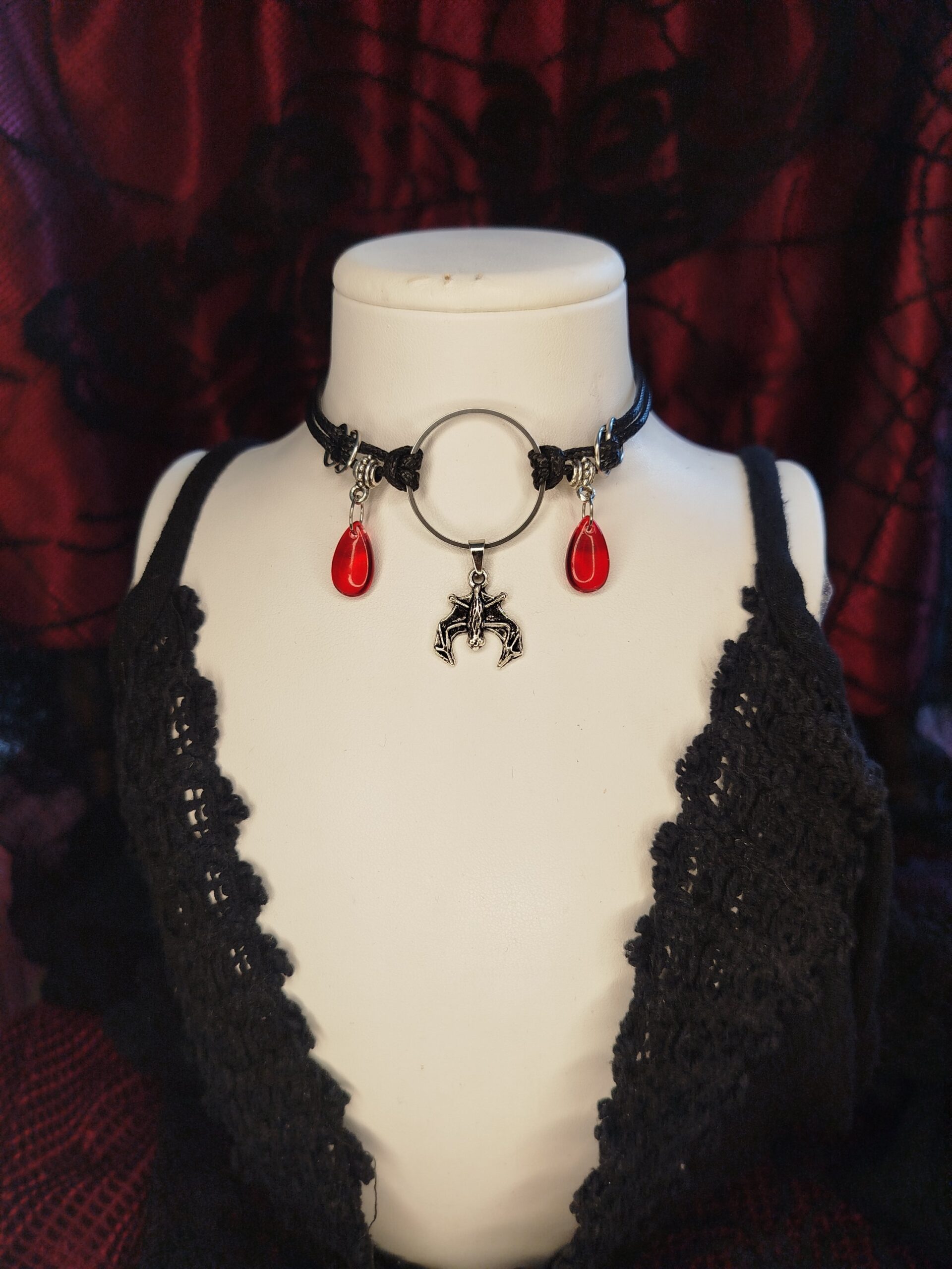 Vampire Nemesacél műbőr choker és nyaklánc egyben - Image 2