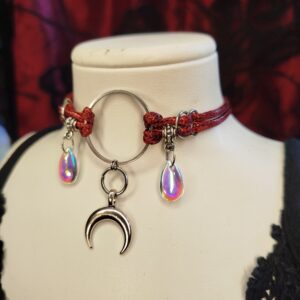 Brat Nemesacél műbőr choker és nyaklánc egyben
