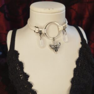 Daggermoth Nemesacél műbőr choker és nyaklánc egyben