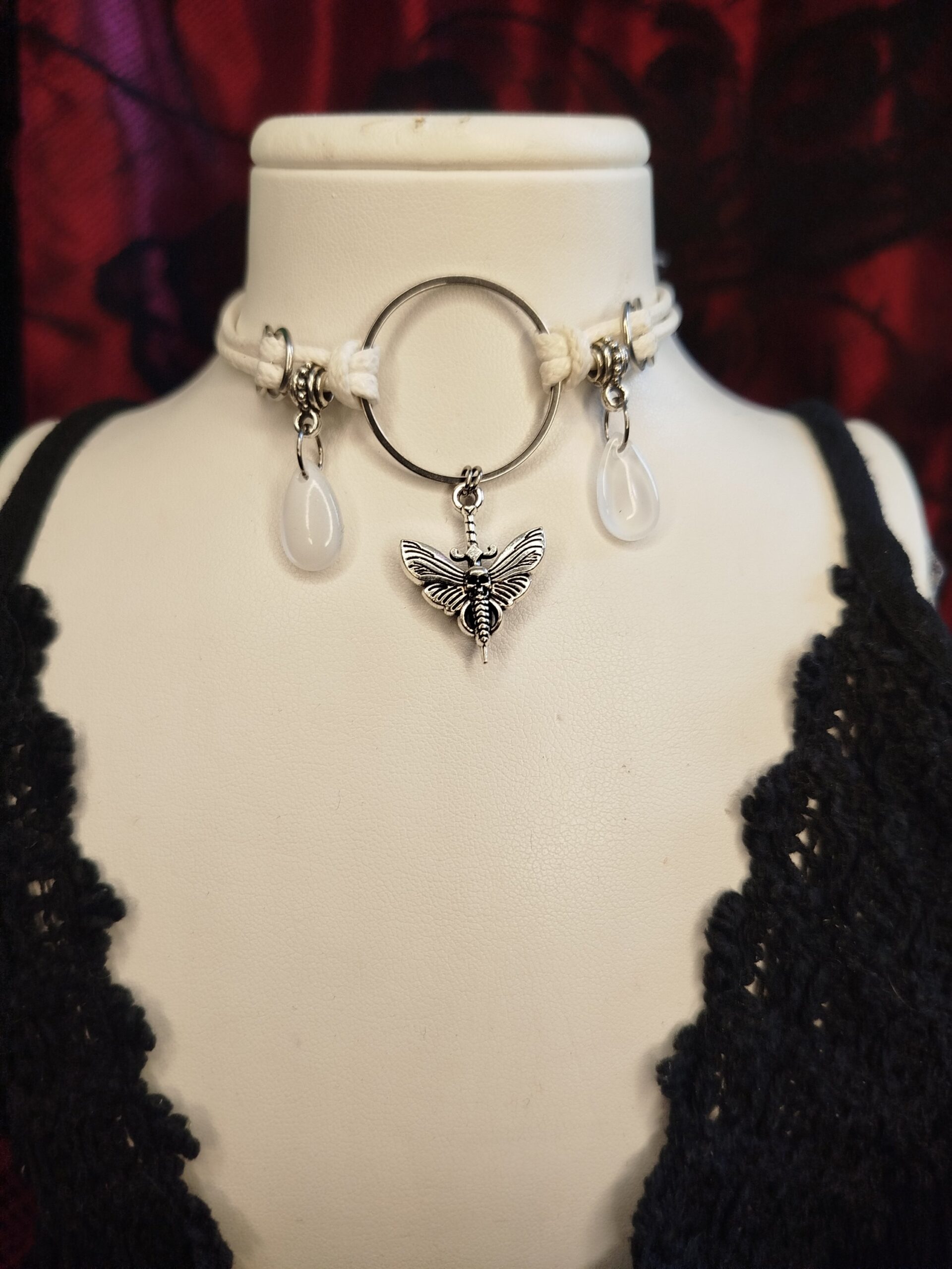 Daggermoth Nemesacél műbőr choker és nyaklánc egyben - Image 4